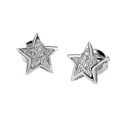 10KW 0.05CTW DIAMOND STAR EARRING