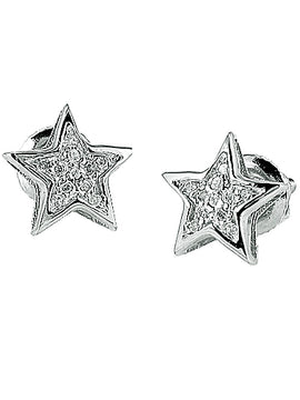 10KW 0.05CTW DIAMOND STAR EARRING