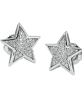 10KW 0.15CTW DIAMOND STAR EARRING