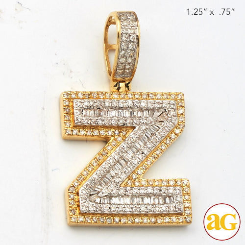 14KY 0.75CTW DIAMOND INITIAL PENDANT &quot;Z&quot;