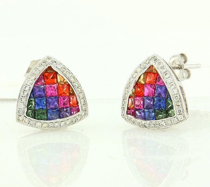 14K 2.05CTW RAINBOW COLLECTION EARRINGS