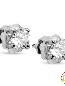 14KY 0.35CTW DIAMOND STUD EARRINGS