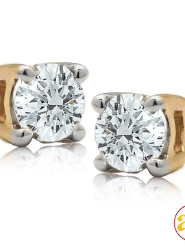 14KY 0.33CTW (1/3CT) ROUND DIAMOND EARRING STUDS