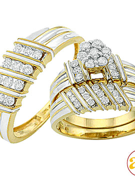 10KY 0.75CTW DIAMOND FANCY TRIO SET