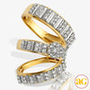 14KY 1.25CTW DIAMOND TRIO SET - FLEUR HEAD - 9 VER