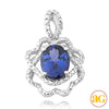 14KW 0.15CTW DIAMOND PENDANT WITH 1.45CT OVAL TANZ