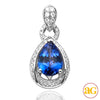 14KW 0.30CTW DIAMOND PENDANT WITH 2.09CT PEAR SHAP