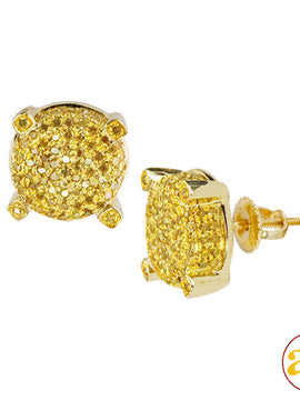 10KY 0.65CTW YELLOW DIAMOND EARRINGS