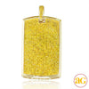 10KY 2.50CTW YELLOW DIAMOND DOGTAG PENDANT