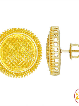 10KY 0.80CTW YELLOW DIAMOND EARRINGS