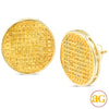 10KY 0.50CTW YELLOW DIAMOND ROUND FLAT EARRINGS