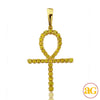 10KY 2.15CTW DIAMOND PRONG SET ANKH CROSS PENDANT